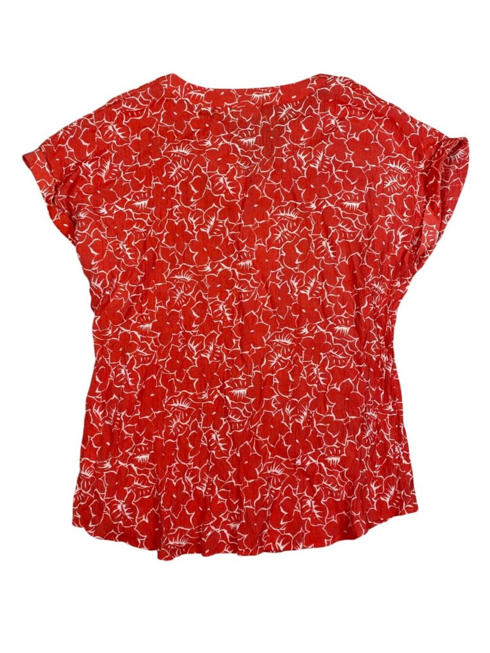 Kim Rogers Womens Red Floral Print V-Neck Top XXL Lightweight Rayon Blend - Picture 3 of 6